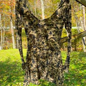 Cute long sleeve camo Angie dress size small.